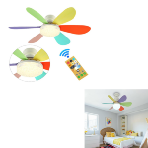 pazari4all -Πολύχρωμος Ανεμιστήρας Οροφής Ε27 Φ52cm Mε Φωτιστικό 40W