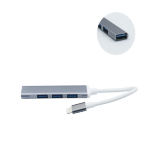 pazari4all -USB Hub 3.0 με 3 θύρες USB-A & αντάπτορα Lightning  Ασημί