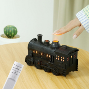 pazari4all -Συσκευή αρωματοθεραπείας Υπερήχων Diffuser – Φωτιστικό 300 ml 8W σε μορφή τράινου με τηλεχειριστήριο KP-2100 Λευκό/Μαύρο