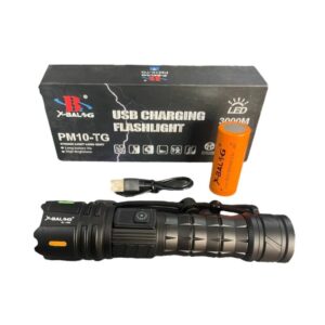pazari4all -LED Επαναφορτιζόμενος Φακός Χειρός X-Balog PM10-TG – ΟΕΜ