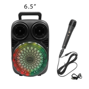 pazari4all -Φορητό Ασύρματο Ηχείο 2 x 6.5″ Bluetooth FM, USB, TF, AUX 15W με TWS BT-601 Μαύρο