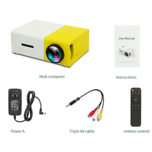 pazari4all -Mini Projector LED Full HD με Χειριστήριο και Ενσωματωμένο Ηχείο HDMI – AV – USB – Micro SD YG-300 Κίτρινο