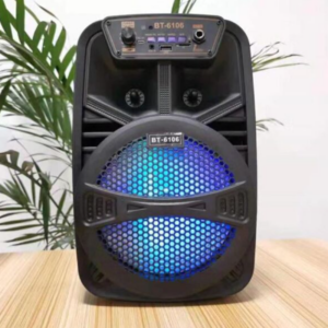 pazari4all -Σύστημα Karaoke 6.5″ Bluetooth με Ενσύρματο Μικρόφωνο και FM, USB, AUX, TF BT-6106 Μαύρο